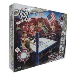 Mattel (マテル社) WWE (プロフェッショナルレスリング) Wrestling Fan Central Exclusive Tribute To The Troops Ring Includ ゲーム、おもちゃ-フィギュア本体-フィギュア