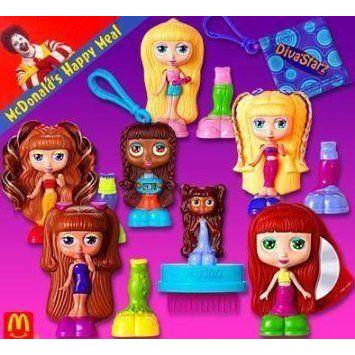 McDonalds - Diva Starz Happy Meal Set - 2001 お人形さん あやつり人形 図形 フィギュア本体-ゲーム、おもちゃ