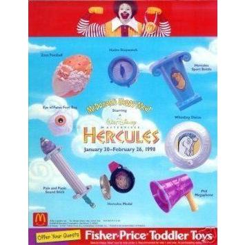 McDonalds - Hercules Happy Meal Set - 1998 お人形さん あやつり人形 図形 フィギュア本体-ゲーム、おもちゃ