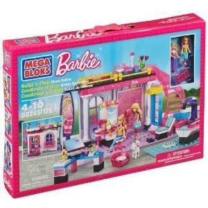 Mega Bloks (メガ立ちはだかる) Barbie (バービー) Glam Salon 立ちはだかる 手あそび フィギュア本体-ゲーム、おもちゃ-フィギュア