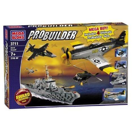 Mega Bloks (メガブロック) ProBuilder Aerial Assault - 3711 - 2100 ピース 4 Sets in 1 ブロック おも