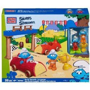 Mega Bloks (メガ立ちはだかる) Smurf (スマーフ) Race 立ちはだかる 手あそび ゲーム、おもちゃ-フィギュア本体-フィギュア