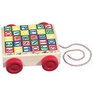 Melissa \u0026 Doug (メリッサ＆ダグ メリッサ アンド ダグ) Classic ABC Block Cart 立ちはだかる 手あそび フィギュア本体-フィギュア-ゲーム、おもちゃ