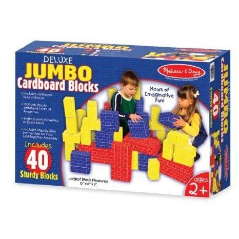 Melissa \u0026 Doug (メリッサ＆ダグ メリッサ アンド ダグ) Deluxe Jumbo Cardboard Blocks ブロック おも