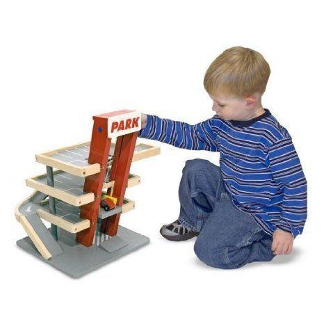 Melissa \u0026 Doug (メリッサ＆ダグ) Parking Garage ミニカー ミニチュア 模型 プレイセット自動車 ダイキの画像