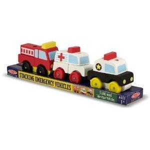 Melissa \u0026 Doug (メリッサ＆ダグ) Stacking Emergency Vehicles ミニカー ミニチュア 模型 プレイセット