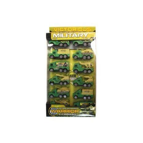 Military Toy 貨物自動車 Set - Case of 24 ミニカー 細密画 ひな形 プレイセット四輪車 ダイキャスト ゲーム、おもちゃ-フィギュア