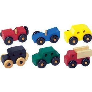 Mites - Set of 6 Wooden Cars ミニカー ミニチュア 模型 プレイセット自動車 ダイキャスト