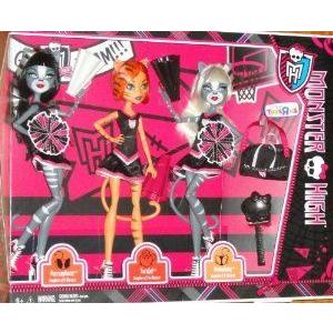 Monster High (モンスターハイ) Fearleading Werecat Sisters 3-pack: Toralei， Meowlody， Purrsephone