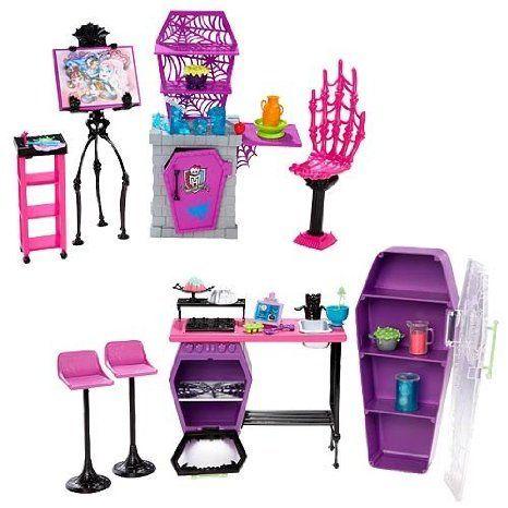 Monster High (異類異形御機嫌) School Playsets Case フィギュア-ゲーム、おもちゃ-フィギュア本体