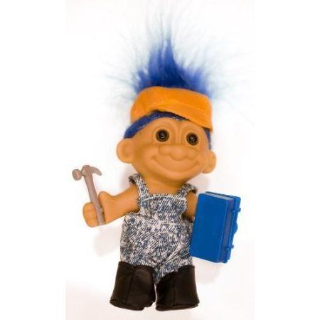 My Lucky HANDYMAN Troll Doll (Blue Hair) ドール 人形 フィギュア