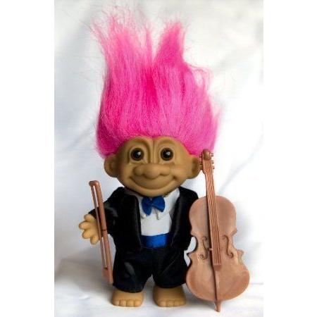 My Lucky Symphony Musician Troll w/Tuxedo \u0026 Chello - Hot Pink お人形さん あやつり人形 図形
