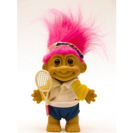 My Lucky TENNIS PLAYER Troll Doll (Hot Pink Hair) ドール 人形 フィギュア