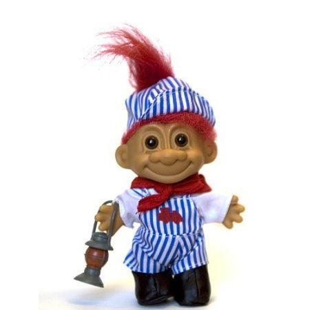 My Lucky Troll Train Conductor Troll Doll (Red Hair) ドール 人形 フィギュア