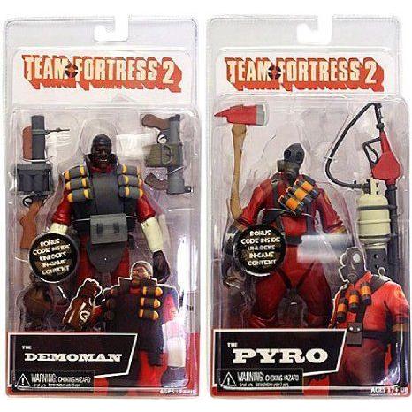 NECA Team Fortress 2 Set of Both RED Limited Edition (限定品) アクションフィギュアs Demoman \u0026 Pyro