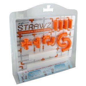 Nuop Design Strawz Connectable Drinking Straws Orange ブロック おもちゃ
