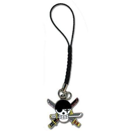 One Piece (ワンピース) Zoro Jolly Roger Skull Metal Cell Phone Charm フィギュア おもちゃ 人形