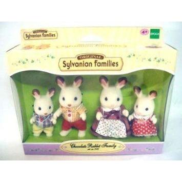 Original Sylvanian Families Chocolate Rabbit Family ドール 人形 フィギュア