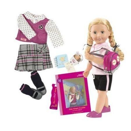 Our Generation New Doll with Book - Hally/One Smart Cookie ドール 人形 フィギュア