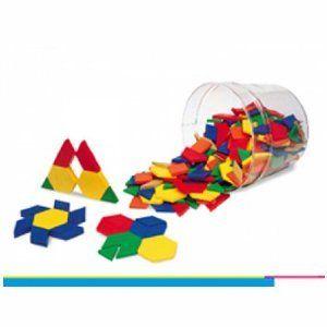 PATTERN BLOCKS PLASTIC .5コマーシャル 250/PK 立ちはだかる 手あそび フィギュア本体-ゲーム、おもちゃ-フィギュア