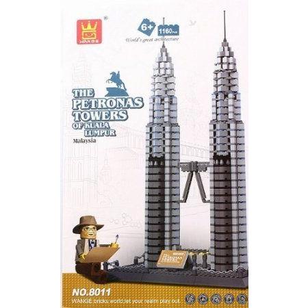 Petronas Towers of Kuala Lumpur Malaysia Building Block Bricks 1160pc Compatible Architecture Toys