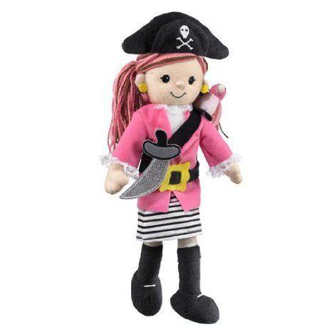 Pink Pirate Girl with Parrot 12 by Wild Life Artist ドール 人形 フィギュア