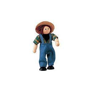 Plan Toys FARMER ,wooden toy お人形さん あやつり人形 図形 フィギュア-ゲーム、おもちゃ-フィギュア本体