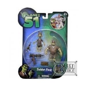 Planet 51 Movie Toy Mini フィギュア 2 Pk Soldier Pack 131002fnp