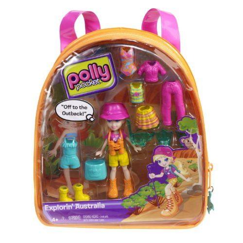 Polly Pocket Polly Explorin Australia Travel Backpack ドール 人形 フィギュアの画像