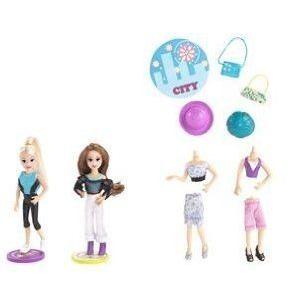 Polly Pocket Pop 'N Swap Fashion Frenzy City Doll Set ドール 人形