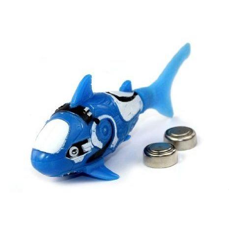 Pooqdo Battery Robo Shark Fish Electric Pet Fish Toy Gifts for Kids Children Blue 図形 おも ゲーム、おもちゃ-フィギュア本体