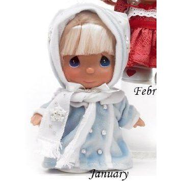 Precious Moments Mini Moments 5-1/2 Vinyl Doll Calendar Cutie January ドール 人形 フィギュア
