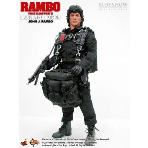 Rambo First Blood Part II Halo Jumper John J Rambo 図形 ダイキャスト あやつり人形 フィギュア本体-ゲーム、おもちゃ