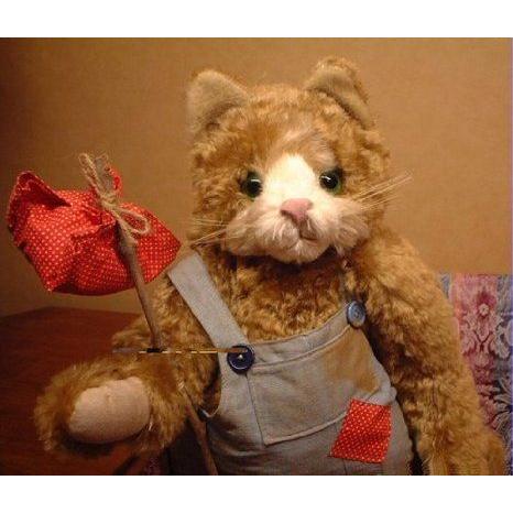 RARE German Mohair PussyCat Bear ドール 人形 フィギュア