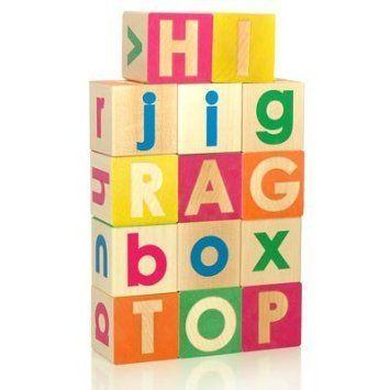 Recommended For Ages 2 Years And Older - Uppercase and Lowercase Alphabet Blocks Set ブロック おも