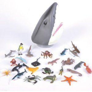 Rhode Island Novelty Shark Head Aquatic Creatures Case, 24-Piece