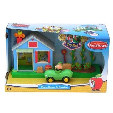 Richard Scarry's Busytown Medium Destination プレイセット - Town Home and Garden ミニカー ミニチュ