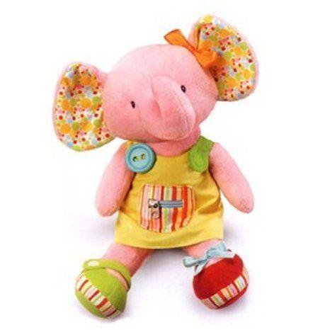Russ Berrie (ラス木の実) Babies Love To Learn 16 Elephant Activity Doll お人形さん あやつり人形 図形 ゲーム、おもちゃ-フィギュア本体-フィギュア
