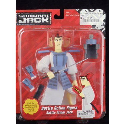 Samurai Jack - Battle Armor Jack - Battle Action Figure 図形 ダイキャスト あやつり人形 フィギュア-ゲーム、おもちゃ