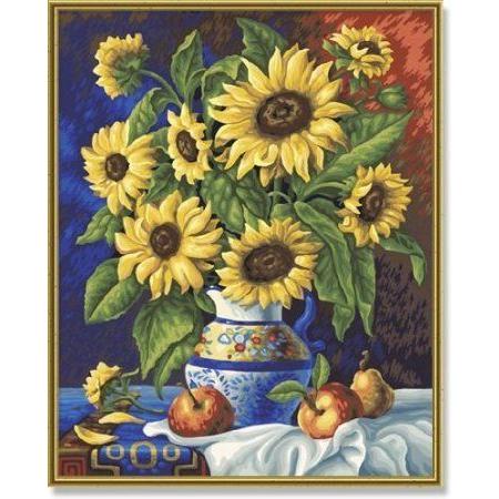 Schipper 9130 308 - Painting by Number, Still Life Sunflowers, 40x50 珊 図形 手あそび あやつり人形 ゲーム、おもちゃ-フィギュア