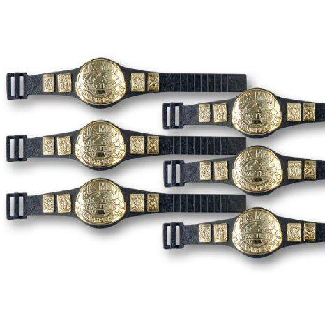 Set of 6 Six Man Tag Championship Belts for Wrestling アクションフィギュア 人形 フィギュア おもち