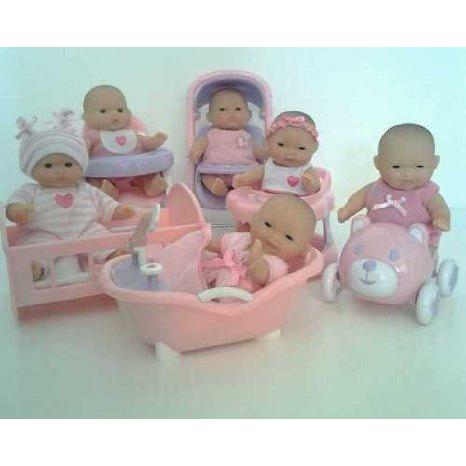 Set of Five Bereneger 5 INCH Baby Dolls with ACCESORIES!!! ドール 人形 フィギュア