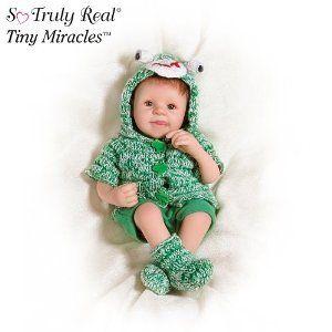 Sherry Rawn Tiny Miracles Freddie Froggy Baby Boy Doll: So Truly Real by Ashton Drake ドール 人形
