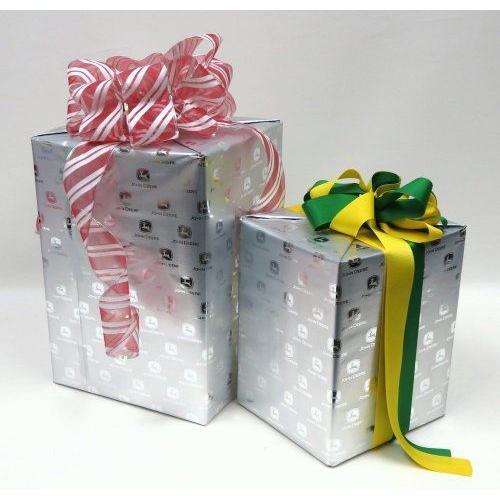 Silver Wrapping Paper with John Deere Logos 30 Inches x10 foot Roll フィギュア ダイキャスト 人形