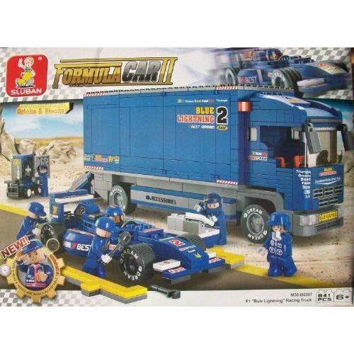 Sluban M38-b0357 F1 Bull Racing Truck 641 ピース Building Blocks Set ブロック おもちゃ_1