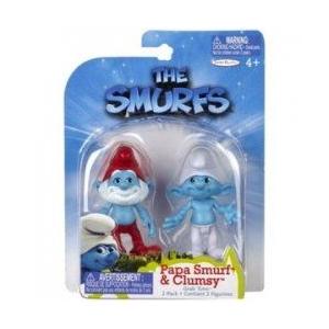 Smurfs Movie Basic フィギュア Pack Wave #1 Papa And Clumsy Smurf 131002fnpの画像