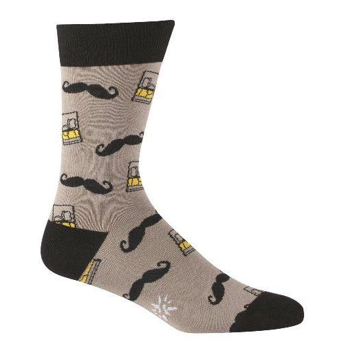 Sock It To Me Mens Whiskey Stache Crew Socks フィギュア 人形 おもちゃ