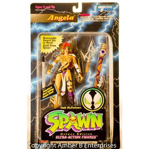 Spawn - McFarlane マクファーレン - 1995 - Angela Deluxe Edition Figure - Staff Fires Spears - Limi フィギュア本体-ゲーム、おもちゃ