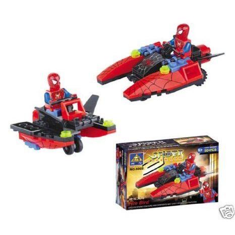 Spiderman (スパイダーマン) SPIDER-MAN Building Block Brick Jet Hovercraft Set ブロック おもちゃ