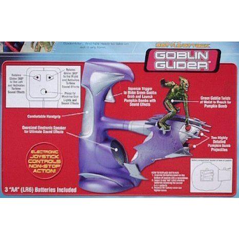 Spider-man villian Green Goblin Electronic Battle Attack Goblin Glider (2001 ToyBiz)_1
